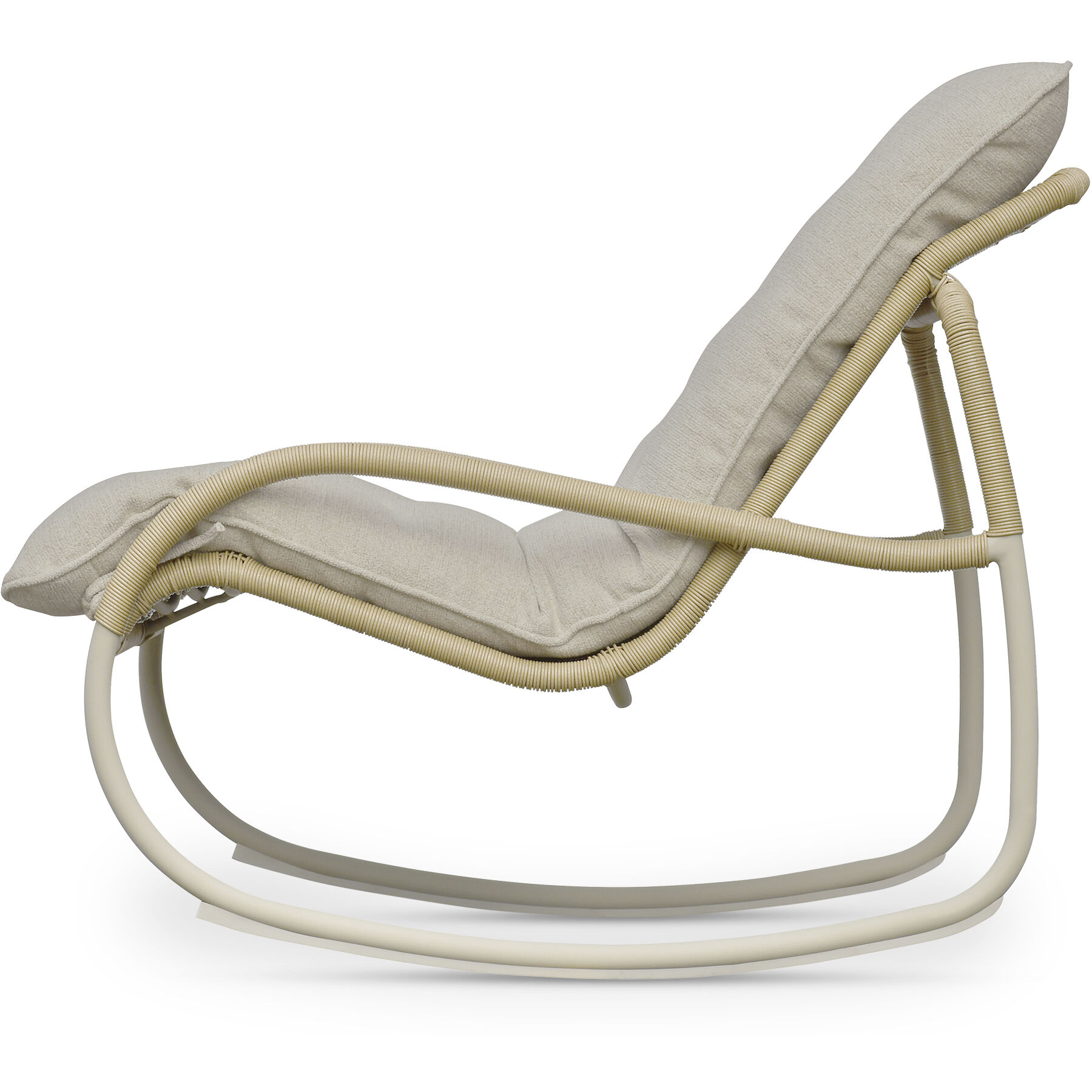 Lyra Beige Outdoor Rocking Chair, King